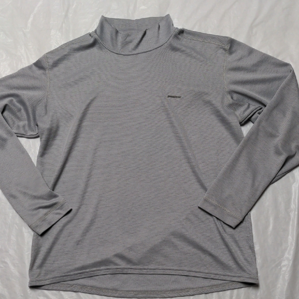 Patagonia Vintage Made In USA Capilene Mock Neck Long Sleeve Base Layer Sz M